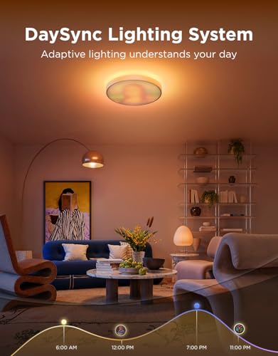 Image of Govee Ceiling Light Ultra 21 Inch, 5000LM Smart Flush Mount Ceiling Light | DIY Ceiling Canvas for Living Room, Bedroom & Game Room, Compatible with Matter & Alexa, RGBIC & Tunable White 2700K-6500K