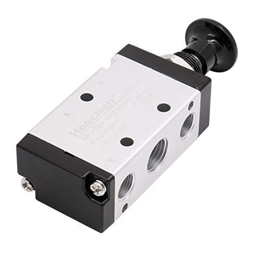 Heschen 4R210-08 Metall Handventil 5-Wege 2-Position 1/4 PT Aluminium Körper Silber