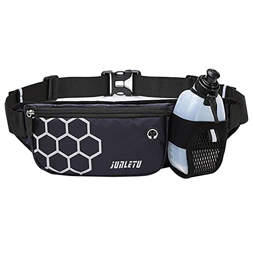 WANGQI Sac banane de sport - Léger et imperméable - Avec porte-bouteille - Bleu - bleu foncé, Dark Blue Cover