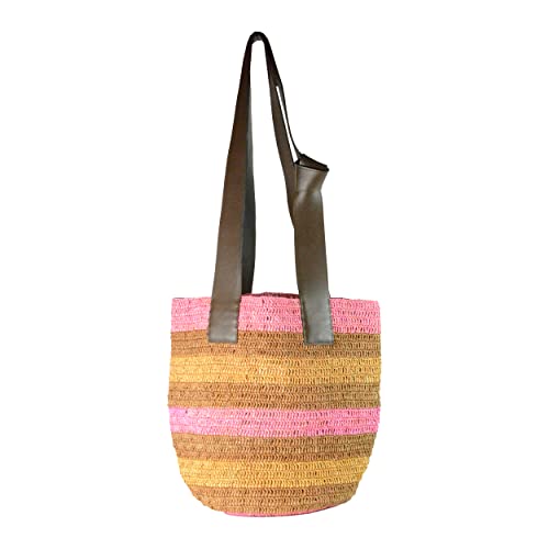 Stripes El Viajero Soft and Flexible Woven Straw Bag