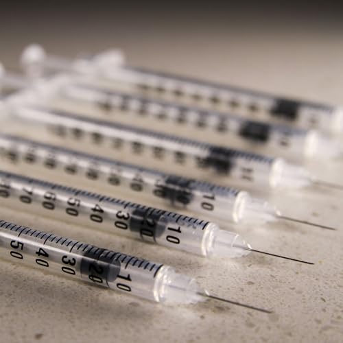 U-100 31G jeringas de 1ml con aguja fina de 8mm para evitar pinchazos profundos, 100 unidades 5