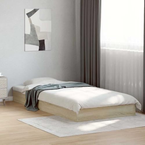 Vidaxl Giroletto In Legno Multistrato Rovere Sonoma 75X190 Cm - Arredo Camera Da Letto, Struttura E Telaio Letto - 2