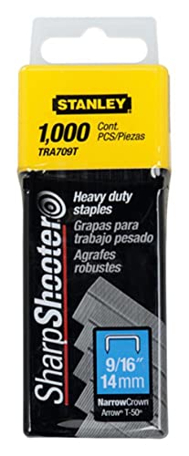 Stanley Tra709T 9/16 Inch Heavy Duty Narrow Crown Staples, Pack of 1000(Pack of 1000)