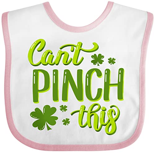 inktastic St. Patrick's Day Can't Pinch This Hand Lettering Baby Bib