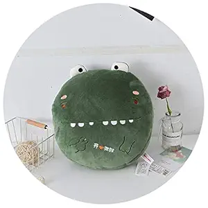 XIMI VOGUE Crocodile Round Shaped Soft Plush Toys (Green) for Birthday Gift for Girls/Kids and Childrens