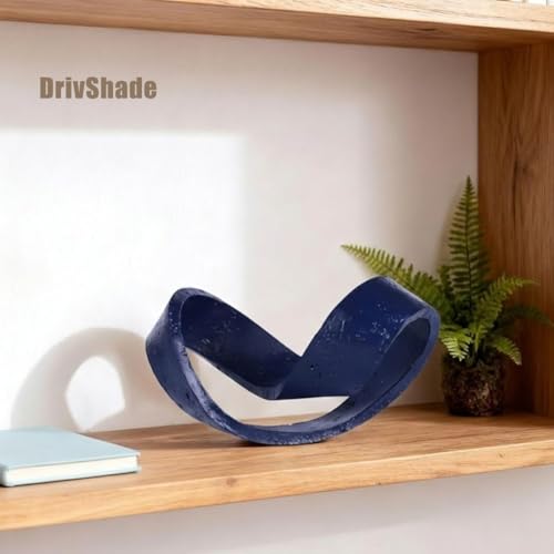 Escultura Nudo Geométrico Azul, Decoración Moderna de Mesa miniatura 6