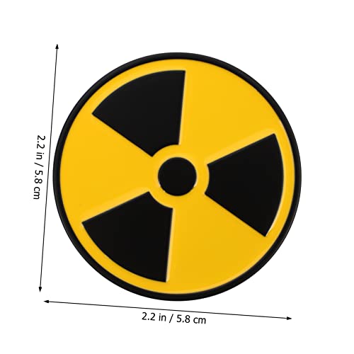 Gogogmee Adesivo de parede adesivo de metal com símbolo nuclear para perigo hospital perigo perigo e