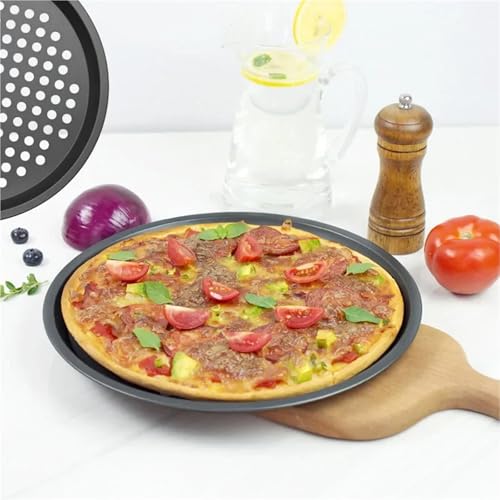 Plaque pizza perforée 2 pièces avec trous antiadhésifs