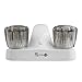 Dura Faucet DF-PL700S-WT RV Bathroom Faucet with Smoked Acrylic Knobs (White)