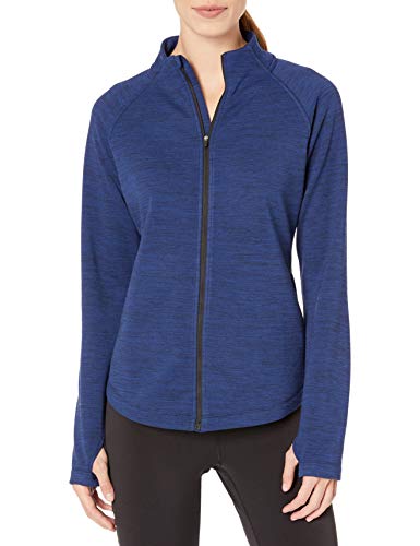 Amazon Essentials Fleece Lined Full-Zip Mockneck Jacket Outerwear-Jackets, Azul Marino (Navy Spacedye), US XXL (EU 3XL-4XL)