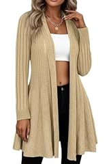 Khaki Open Front Cardigan