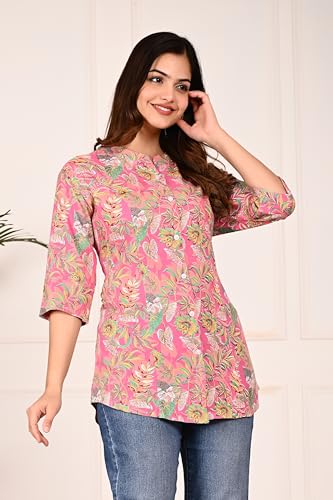 Image of FebQ Printed Shirt Style Top for Women