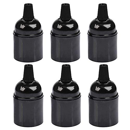 6 Pcs Porte-Ampoules Vintage,retro suspension lampe Support de lampe solide bakélite adaptateur, Parfait pour décoration, industrie et DIY, Lampe Décoration Café Cuisine Cover