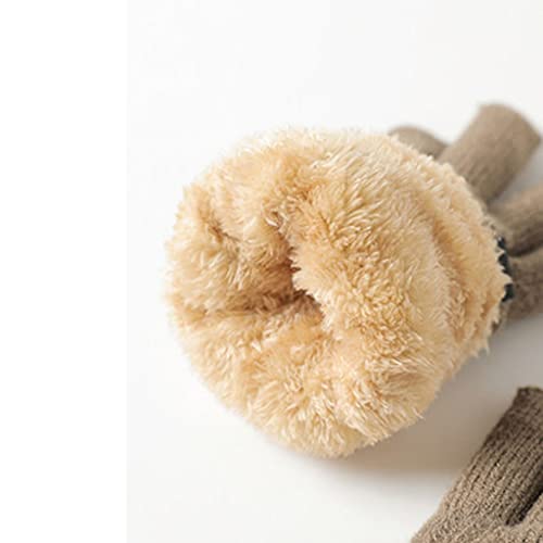 Gants de neige unisexes chauds et imperméables couleur marron