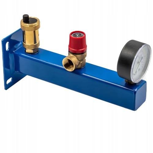 Sicherheitsgruppe Stahl 6 bar für Warmwasserspeicher & Boiler | Manometer, 6 bar-Sicherheitsventil & automatischer Entlüfter | Komplettes Installations-Set Sicherheitsgruppe Stahl 6 bar für Warmwasserspeicher & Boiler | Manometer, 6 bar-Sicherheitsventil & automatischer Entlüfter | Komplettes Installations-Set