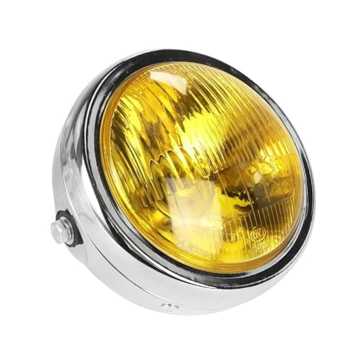 Phare Avant Moto CG125 en Métal Robuste : Éclairage Halogène Rétro Style Vintage 6 Pouces