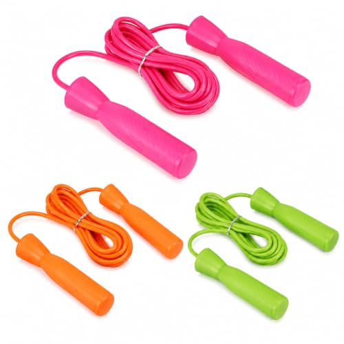 Image of Adjustable Skipping Rope for Men, Women & Kids | PVC Speed Jump Rope with Anti-Slip Handles | Lightweight Cardio Rope for Fitness, Weight Loss, Boxing & Home Workout