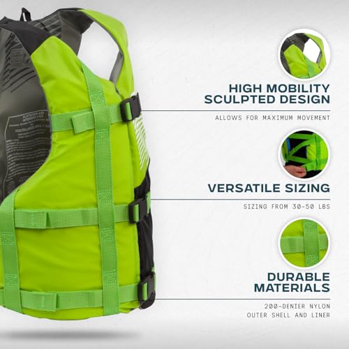 Image of Stohlquist Universal Fit Adult Life Jacket PFD (4 Pack) Coast Guard Approved, for Men and Women 90+ lbs, Lightweight Neoprene and Adjustable, Ideal for Boating, Kayaking & Water Sports