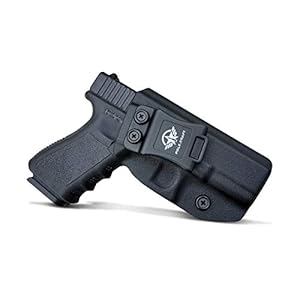 POLE.CRAFT IWB Kydex Holster Custom Fit: Glock 19 19X 25 44 45 (Gen 1 2 3 4 5) & Glock 23 32 (Gen 3 4) – Inside Waistband Carry – Adj. Cant Retention, Cover Mag-Button, No Wear, No Jitter