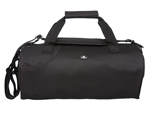 Case4Life Ligero Negro Resistente al Agua muletón Bolsa de Gimnasio + Desmontable Acolchado Bandolera - Garantía de por Vida
