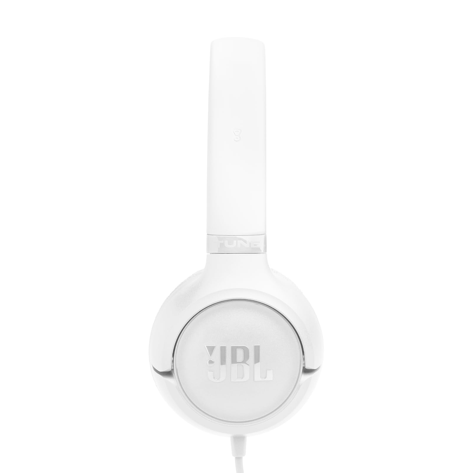 JBL Tune 530 C, Przewodowe Słuchawki Nauszne, Białe | Mikrofonem, Komfortowym Dopasowanie, JBL Pure Bass, Złączem USB-C, Składaną Konstrukcją i Nieplączącym się Kablem