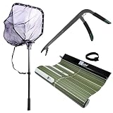 Zite Fishing Raubfisch Set - Angelkescher mit Schultergurt Gummiert 1,65m...