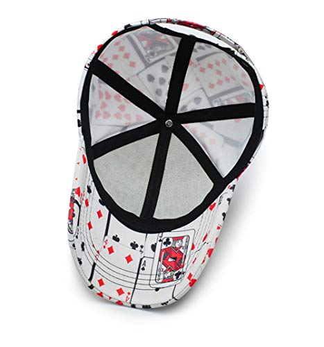 Wishlol Poker Game Playing Card Adjustable Cotton Baseball Hat Cap Visor Unisex Hip Hop Hat, 1, Medium #TOP5