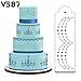 Wedding Cake Stencil Template, BENBO 7Pcs Cake Decorating Embossing Plastic Spray Floral Cake Cookie Fondant Side Baking Mesh Stencil Wedding Decor Tool