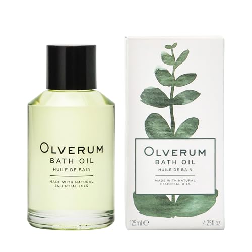 Olverum Bath Oil 125ml - Luxury Muscle Soothing Bath Soak - Relaxing Aromatherapy Oil with Highly Concentrated Blend of 10 Essential Oils - Natural, Vegan, Cruelty Free - Bath Oils for Women & Men