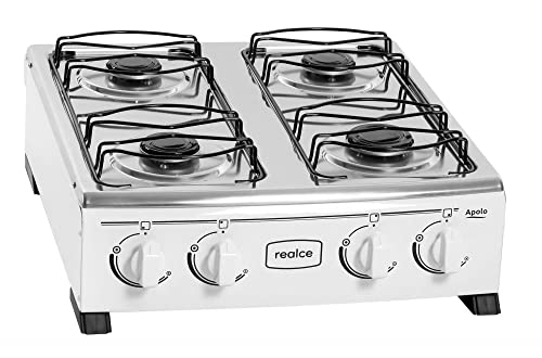 Fogão de Mesa 4 Bocas Apolo Sem Tampa Realce Branco