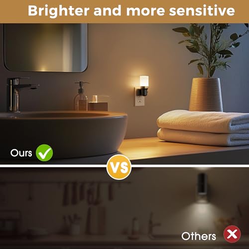 l lohas led night light night lights plug into wall dimmable nightlight with auto light sensor 3000k warm white 0-100lm plug in night light for hallway bedroom bathroom