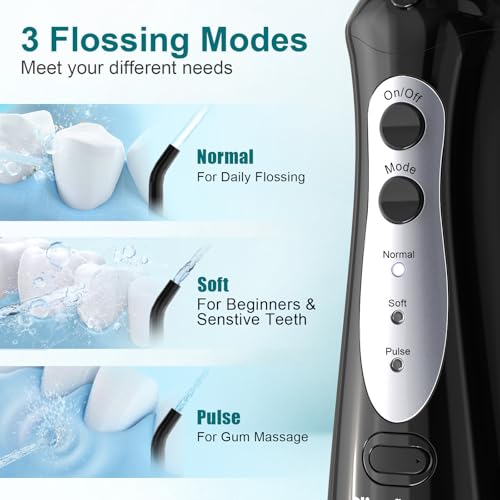Nicefeel NF A1 Water Dental Flosser Teeth Pick - Fast Charge Cordless Teeth Cleaner, 3 Modes Portable Oral Irrigator thumb #3
