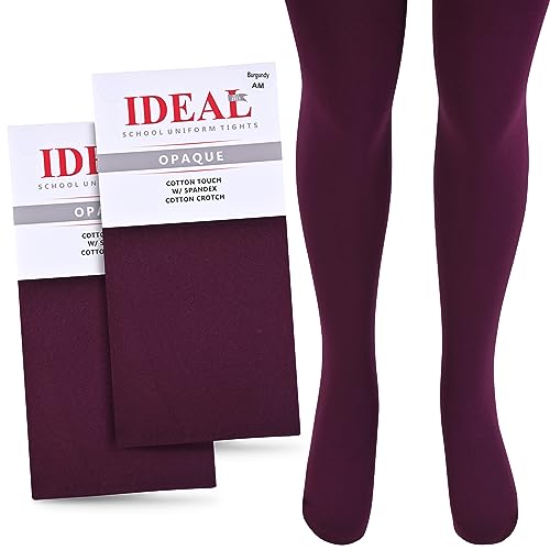 Ideal School Uniform Tights For Girls- Opaque Footed Tights- Nylon Stockings In Many Sizes & Colors For Kids And Toddlers