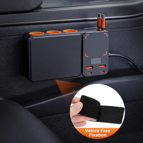 Adaptador divisor de cargador de coche sin enredos de cables 6