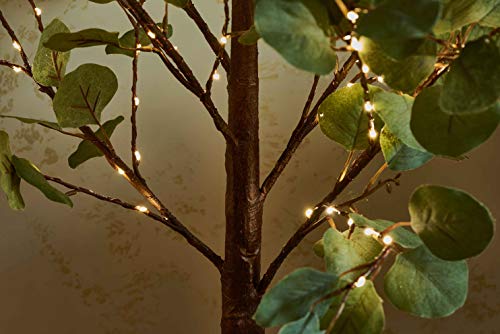 Hairui Lighted Eucalyptus Tree Plug In 4Ft 160 Warm White Led Artificial Greenery Tree With Lights For Wedding Summer Christmas Holiday Home Party Decoration #TOP1