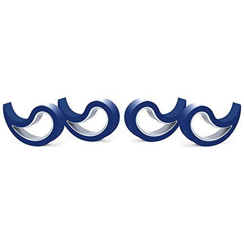 Preisvergleich Produktbild Stoppy, Stoppi, Fensterstopper, Türstopper, Türkeil, Türhaken, Fensterklammer, 4er Set (erhältlich in 14 Farben) (dunkelblau)