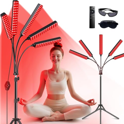 Image of Red Light for Face and Body, Infrared Light Therapy Lamp with Stand Led 660nm Red Light-Therapy& 850nm Infrared Light Device (L)