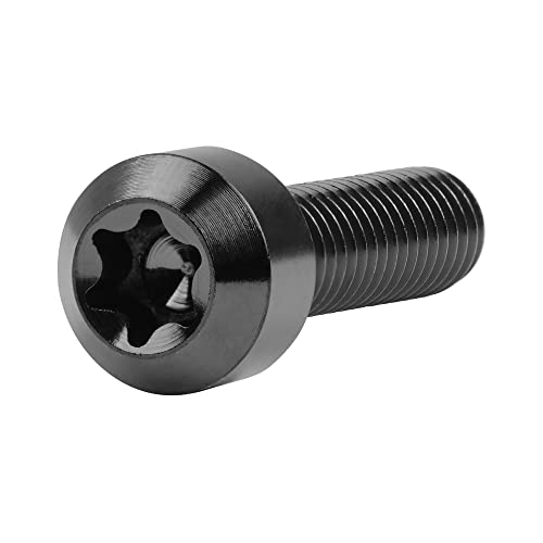 Image of Titanium Torx Square Head M6 x 10 15 20 25 30 35 40 45 50 60 65 70 80mm Screw Pack of 5 (Black, M6x25mm)
