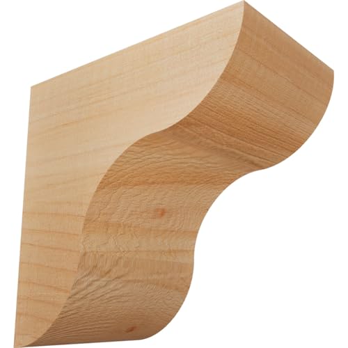 Ekena Millwork COR04X06X06CAR00SDF 3 1/2"W x 6"D x 6"H Carmel Smooth Corbel, Douglas Fir