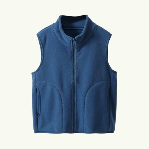 Toddler Vest for Girls Boys Polar Fleece Vest Jacket Kids Fuzzy Sherpa Fall Winter Warm Stand Collar Zipper Outerwear2
