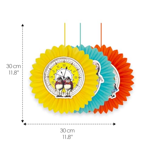 10 x Reusable paper hanging clock fans - Image 5