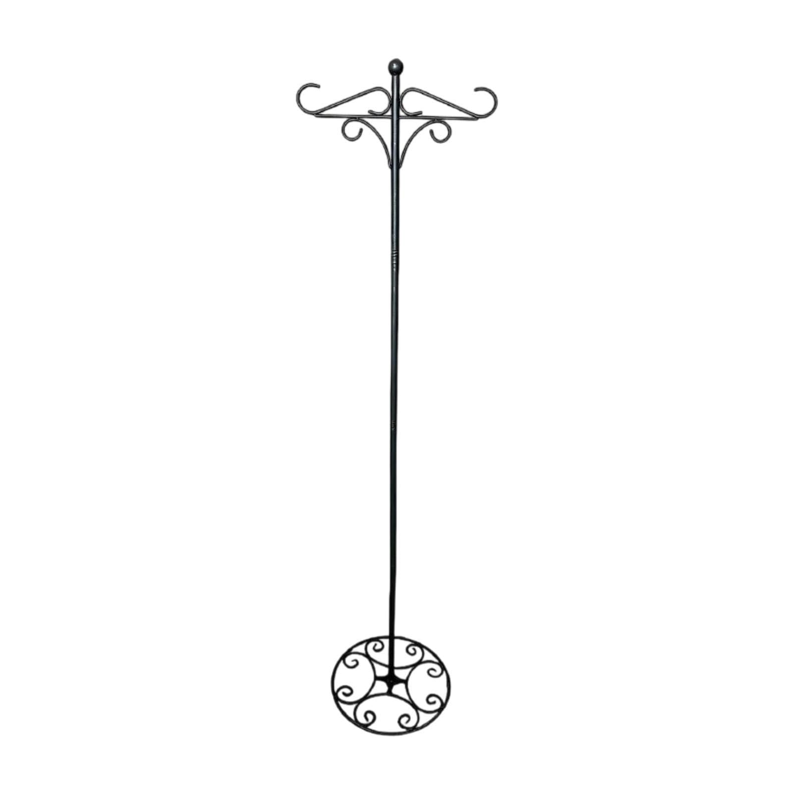 Jiuvaso Supporto per Gancio da Pastore, Supporto per palo da Giardino, Base Rotonda, Gancio da Giardino, da Pavimento per mangiatoia per Uccelli sospesa