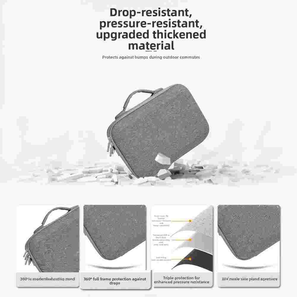 Bolsa de hombro protectora para DJI Lito X1, funda rígida de EVA impermeable con compartimentos organizados, almacenamiento a prueba de caídas para viajes y viajes, gris