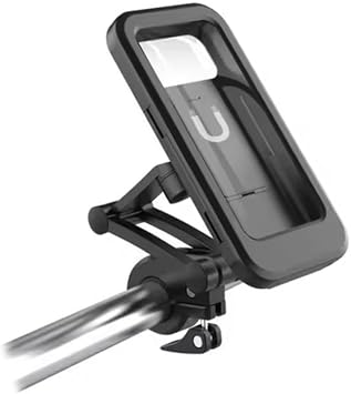 Motorcycle Bike Phone Holder Waterproof with TPU Touch Screen 360 Degree Universal Bicycle Mobile Mount for Phone Less Then 6.5 inch