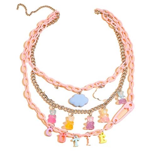 Ubrand Colorful Gummy Bear Necklace Cover