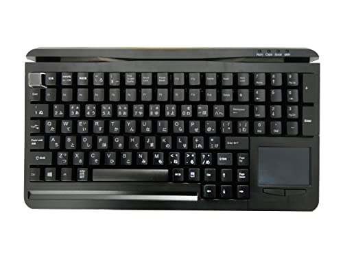 Image of Accuratus S109C JAPANESE - USB Compact QWERTY & Programmable POS 109 Key Japanese Layout Keyboard with MSR and Touchpad