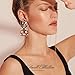 KELMALL Chunky Geometric Rhinestone Dangle Earrings for Women – Bold Rectangle Statement Drop Earrings, Gift-Boxed Fashion Jewelry