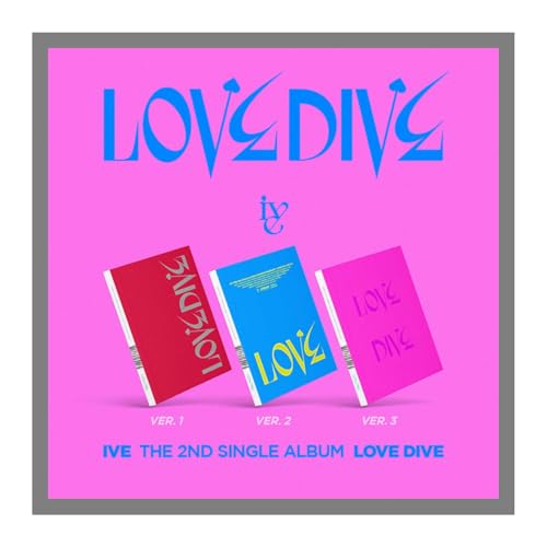 IVE LOVE DIVE 2nd Single Album Ver.3 CD+96p PhotoBook+1p PhotoCard+Heart Hologram Card+Tracking Sealed
