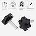 Smgda 4 Pack M8 x 25mm Thread Star Knob, Plastic Hex Shaped Clamping Knob Handle Hand Tightening Screw for Umbrella Base Replacement Knob