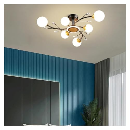 Plafonnier LED salon pour éclairer les pièces sombres avec 6 têtes lumineuses de 79cm